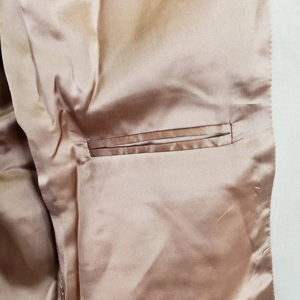 Ralph Lauren Cotton Twill 2-Button Blazer Sport Coat Mens 42L Tan Beige Office